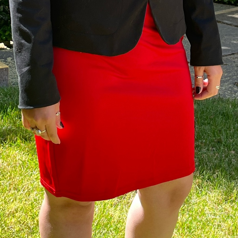 NWOT Red Stretch Pencil Skirt